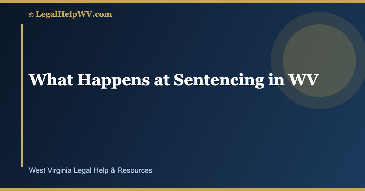 What Happens at Sentencing in WV